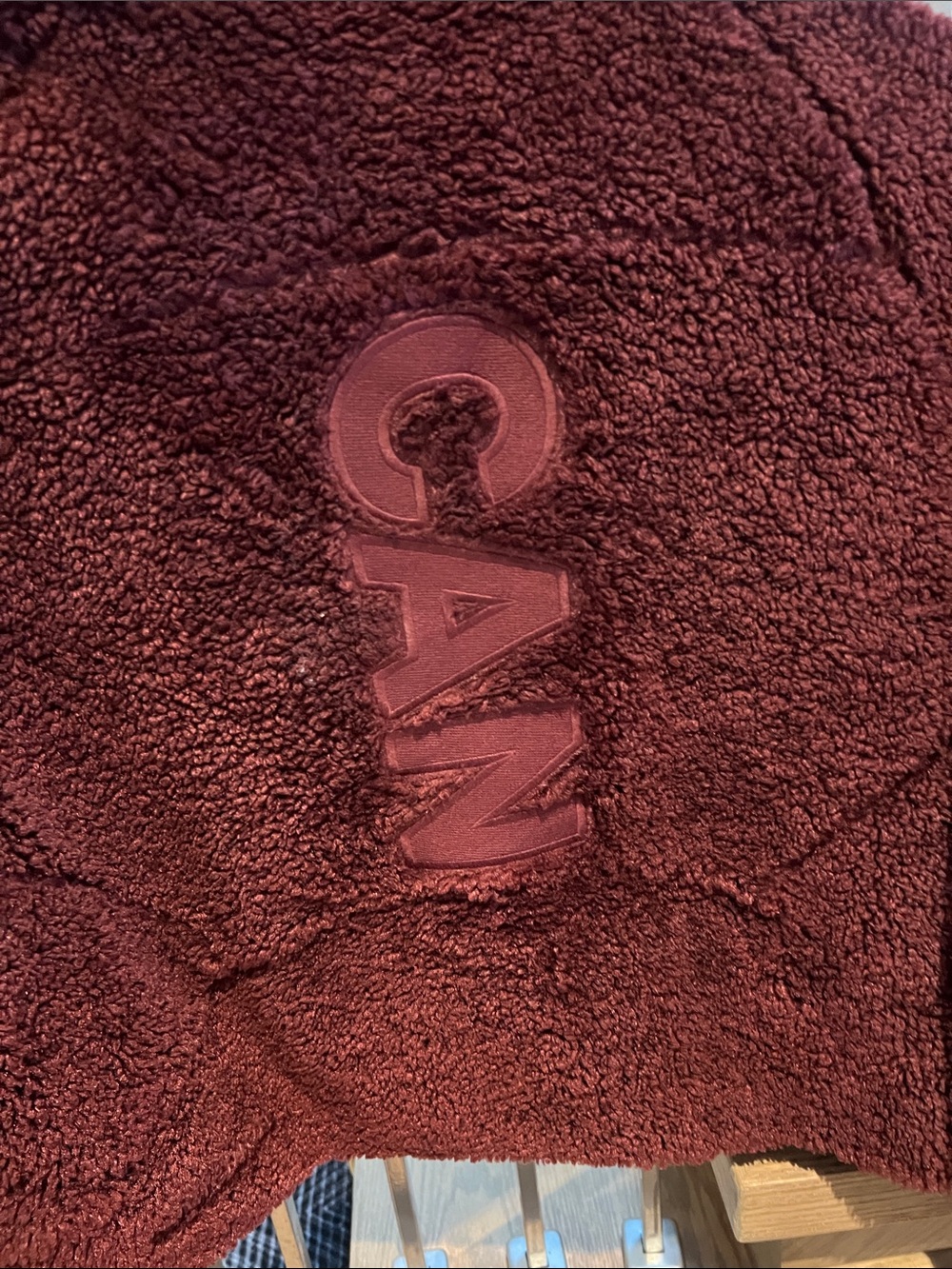 Canada Maroon Sherpa Hoodie Jacket - Picture 3 of 3